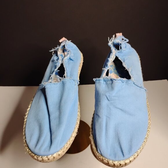 Vionic Beach Laguna Powder Blue Canvas Slip-On Espadrille Shoes Size 9 - Picture 2 of 11